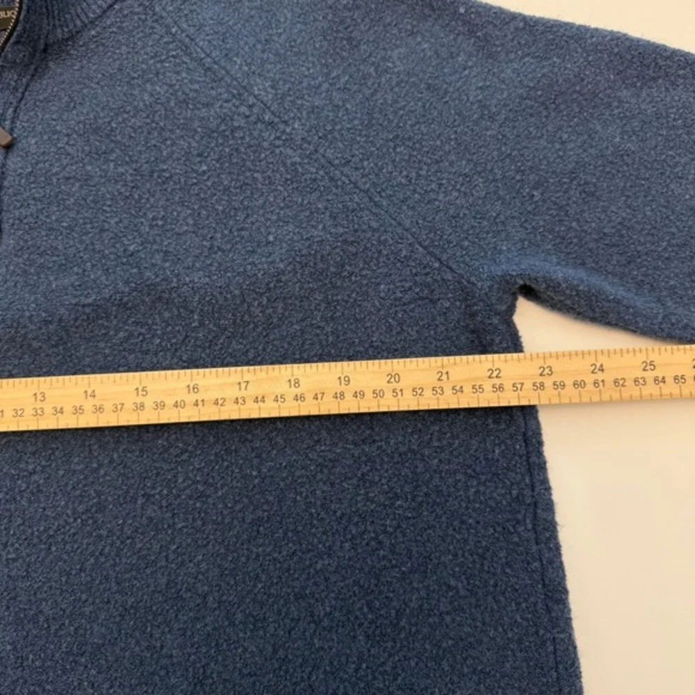 Banana Republic Quarter-Zip Blue‎ Cotton Wool Blend Knit Sweater Mens XL